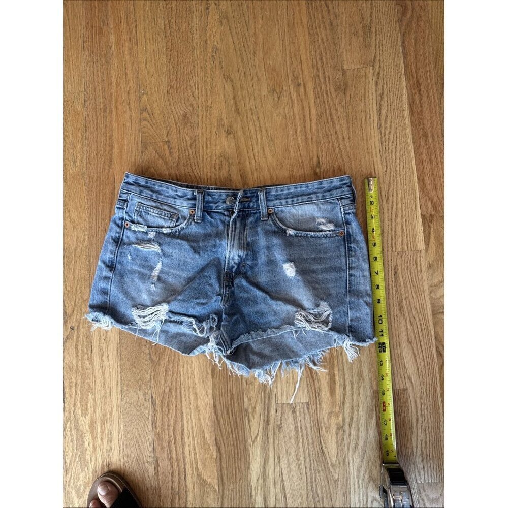 Women’s Lucky Brand Distressed Jean Shorts Size 10/30 - Picture 13 of 14
